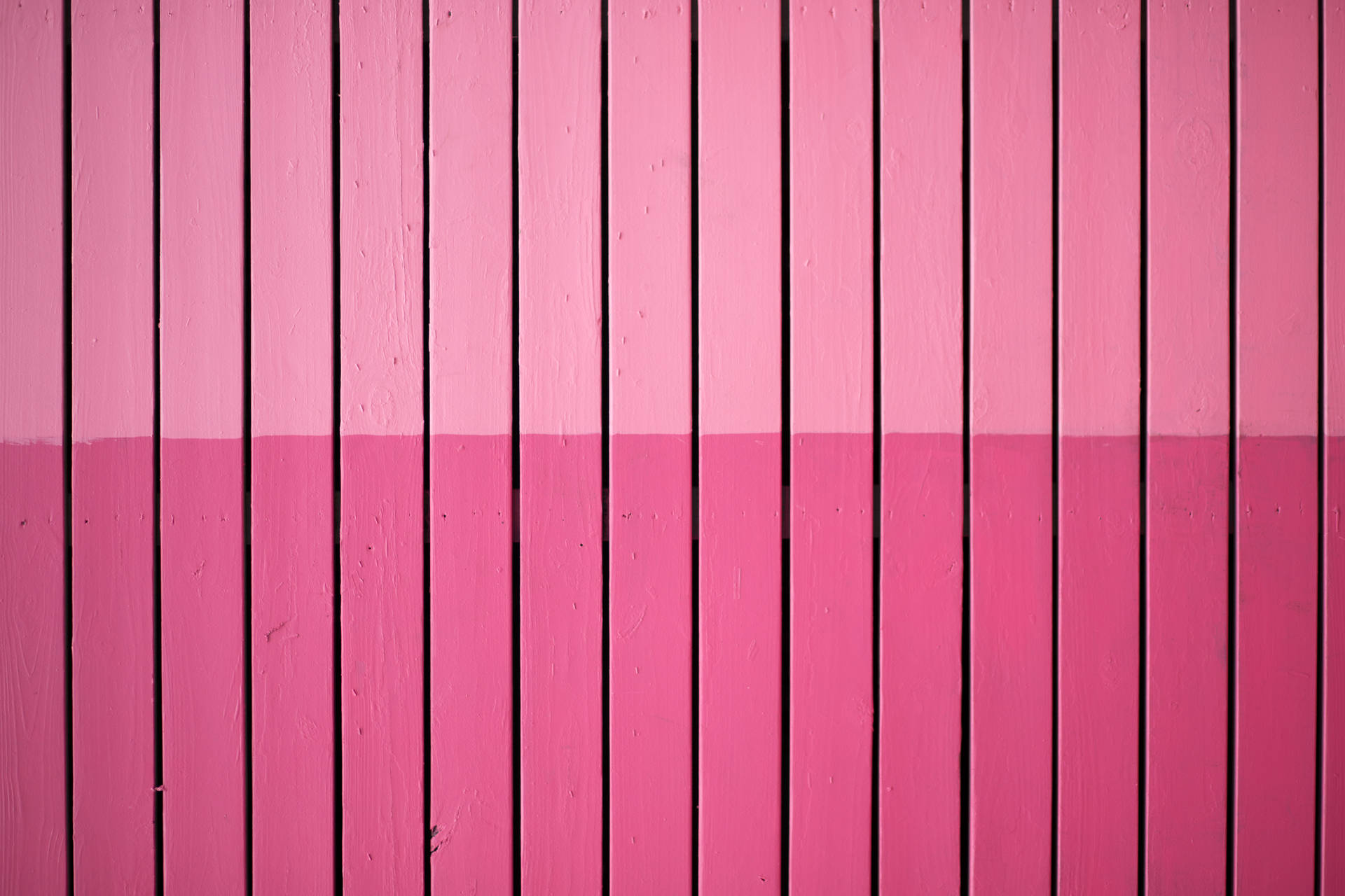 Plank Wall Painted In Kawaii Pink
