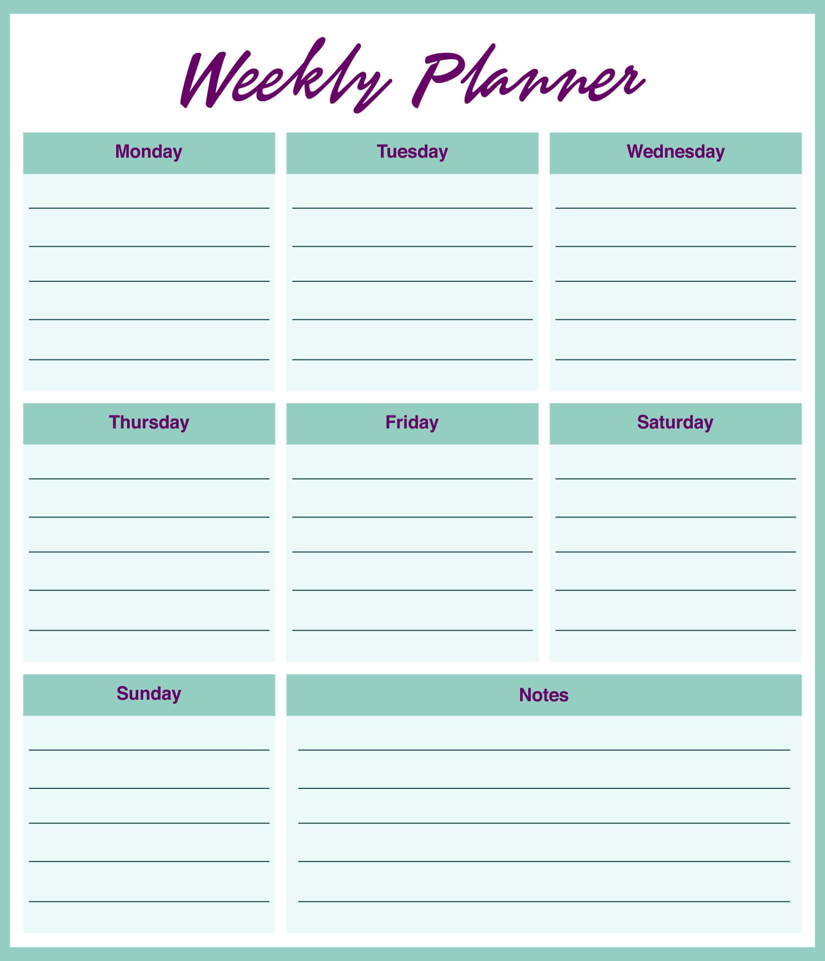 Stay on track with a planner