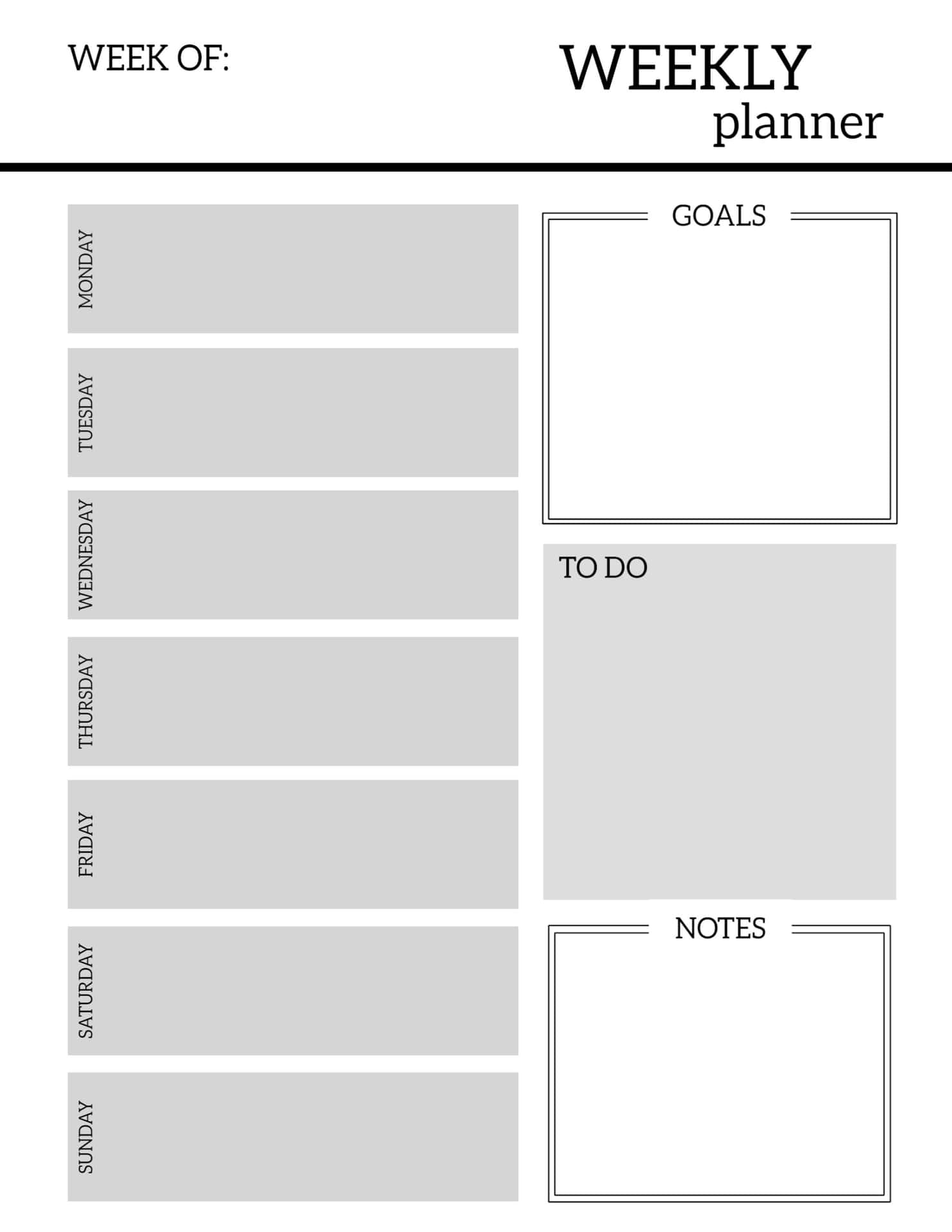 Weekly Planner Template With The Words On It