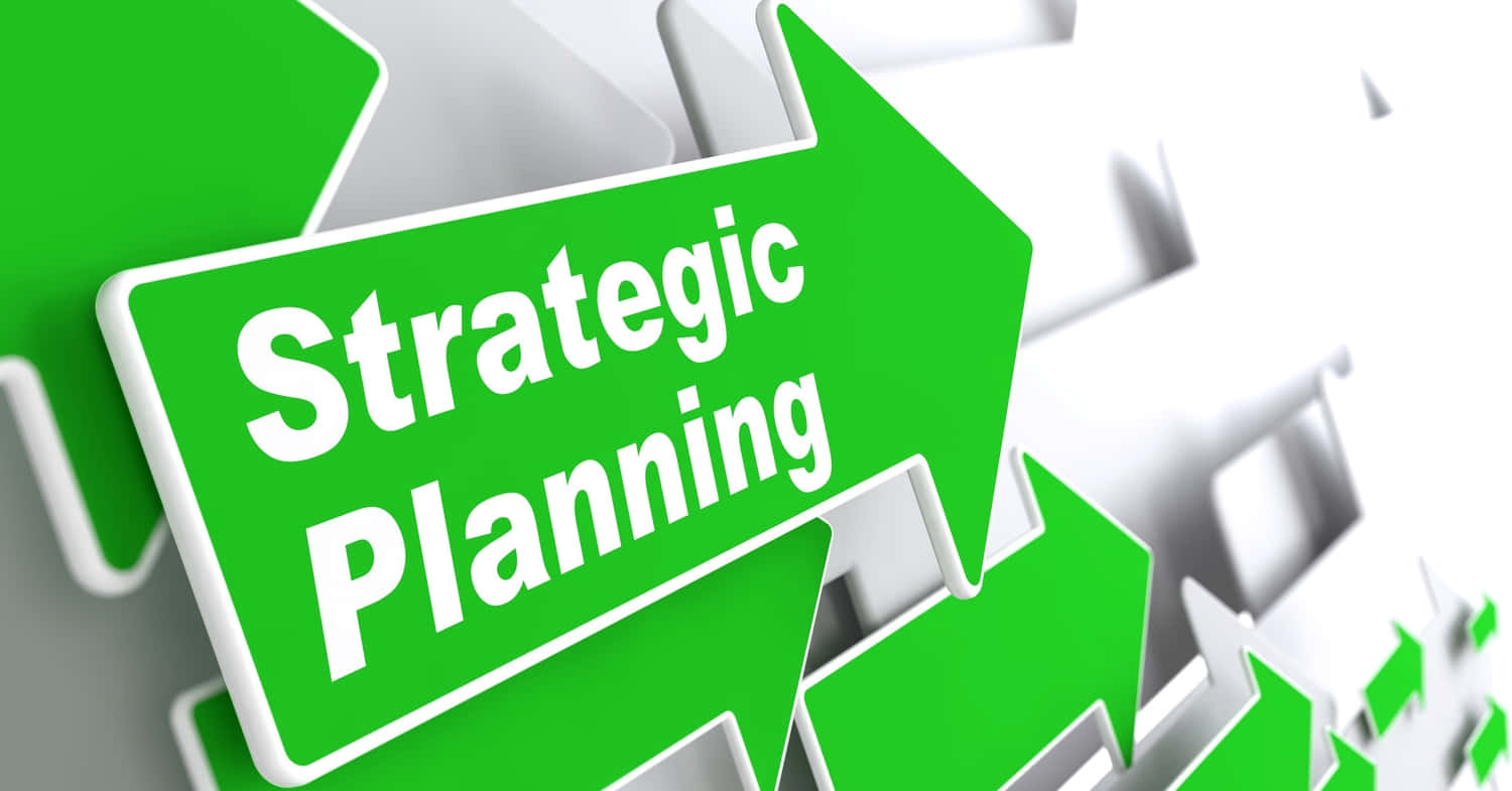 Strategiskplanering - En Grön Skylt Med Pilar