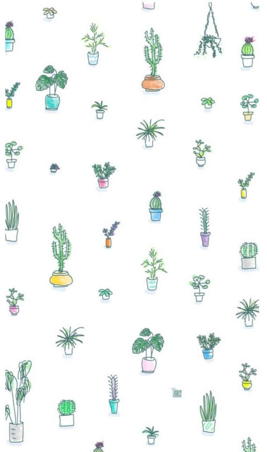 Soften up your work day with a Plant Aesthetic Phone Wallpaper