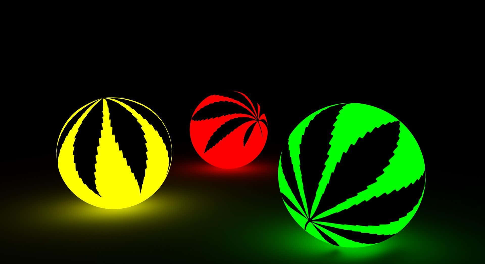 Plantade Cannabis Sobre Un Fondo Vibrante En Espectro