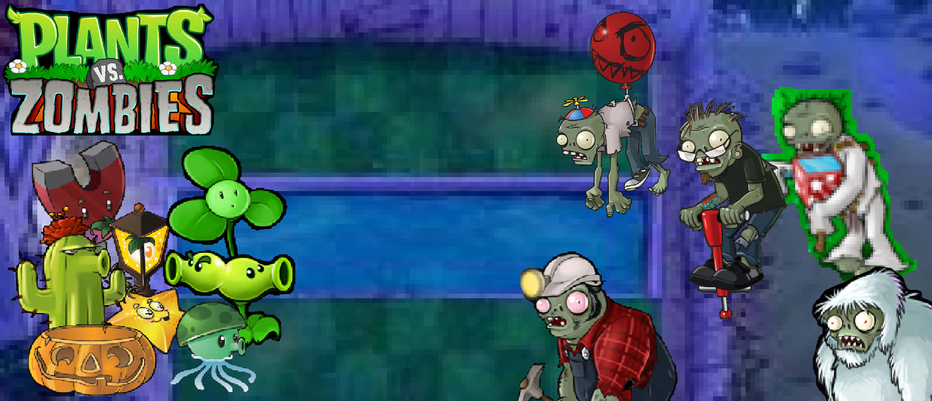 "Main characters from the video game Plants Vs Zombies" Wallpaper