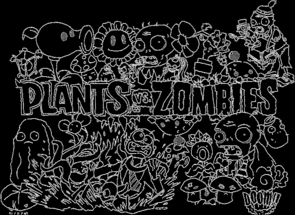 Download Plants Vs Zombies Game Art | Wallpapers.com