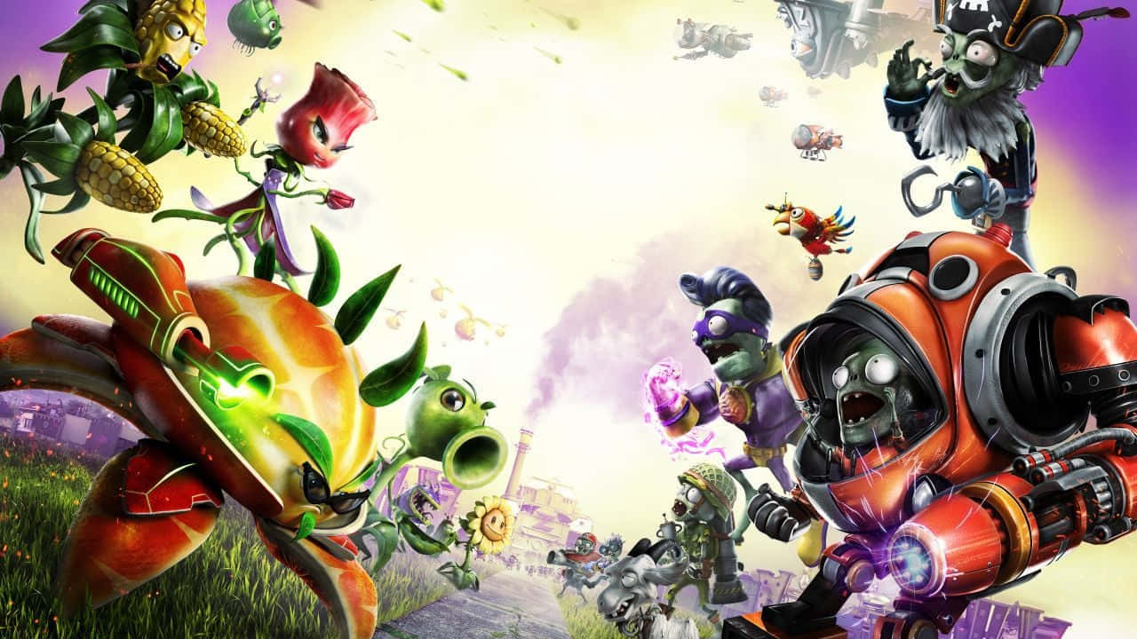 "Battle of The Plants and The Zombies" Wallpaper