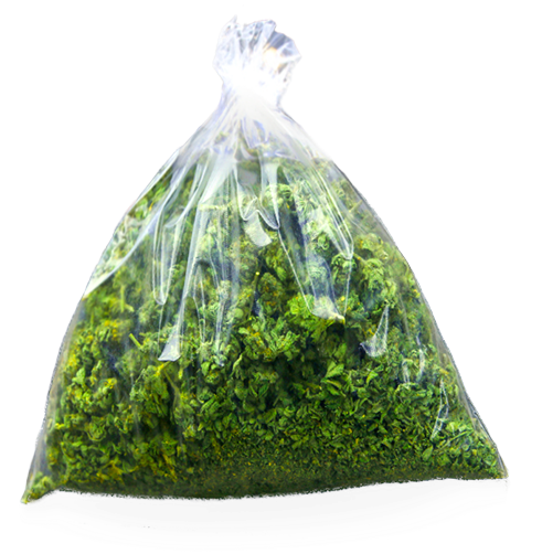 Plastic Bag Fullof Green Herbs PNG