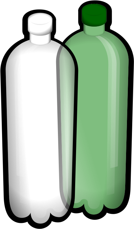 Plastic Bottles Vector Illustration PNG
