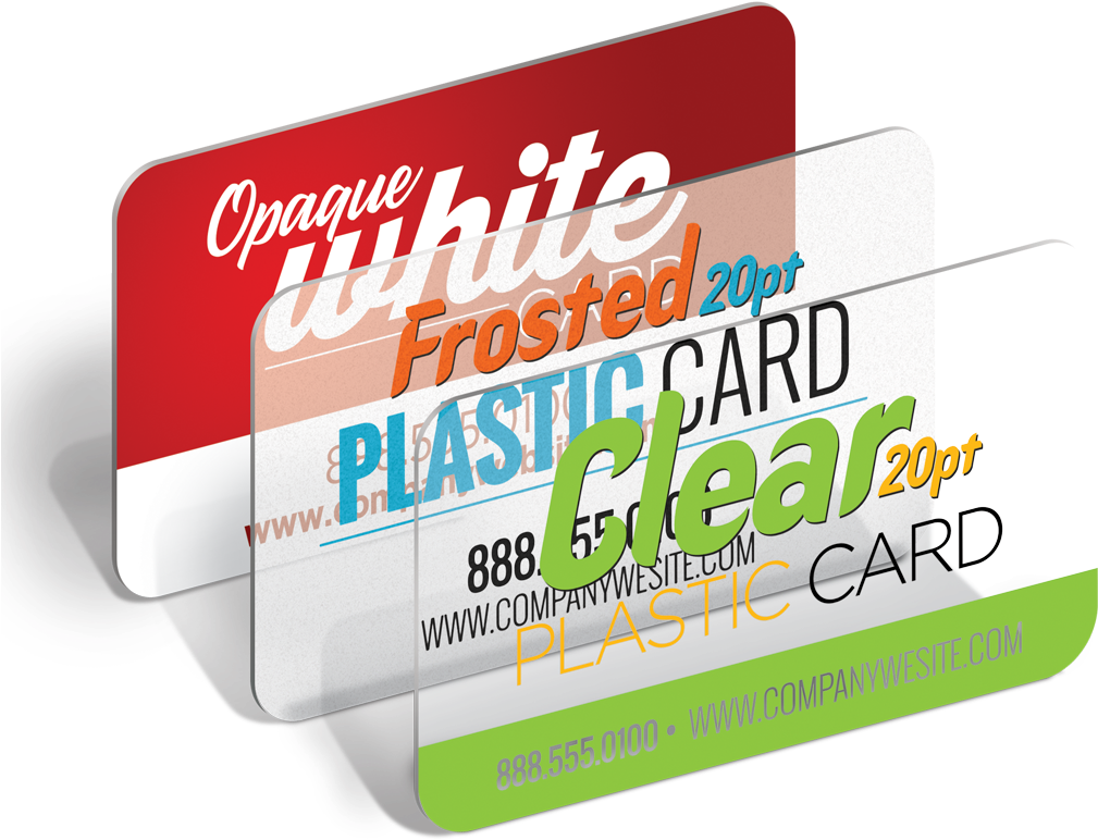 Plastic Business Cards Display PNG