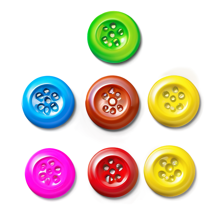 Plastic Buttons Variety Png 27 PNG