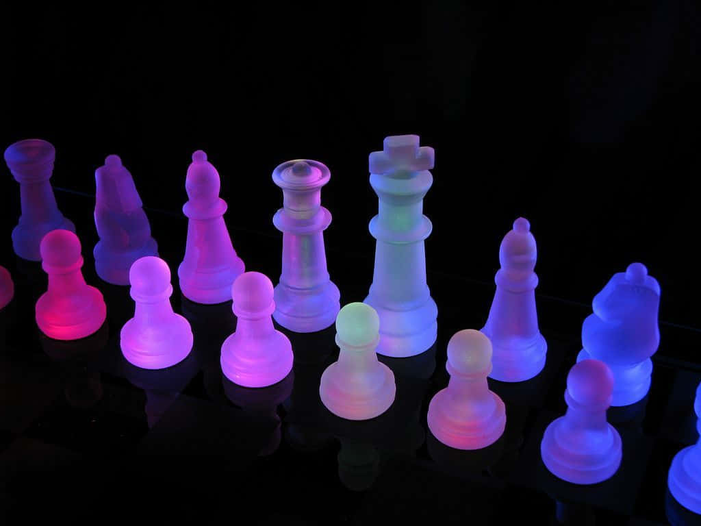 Plastic Chess Pieces Wallpaper