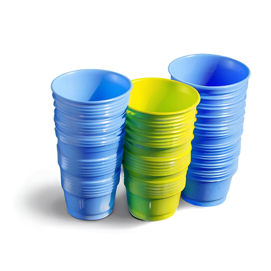 Plastic Cup Stack Png 06132024 PNG