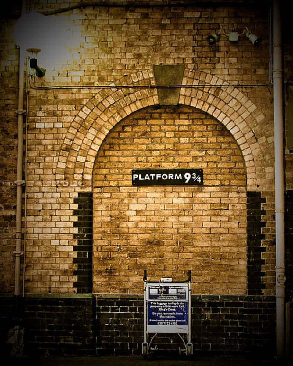 Magical Platform 9 3/4 at King's Cross Station Wallpaper