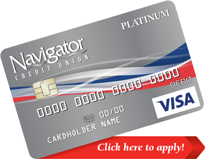 Platinum Visa Debit Card Mockup PNG