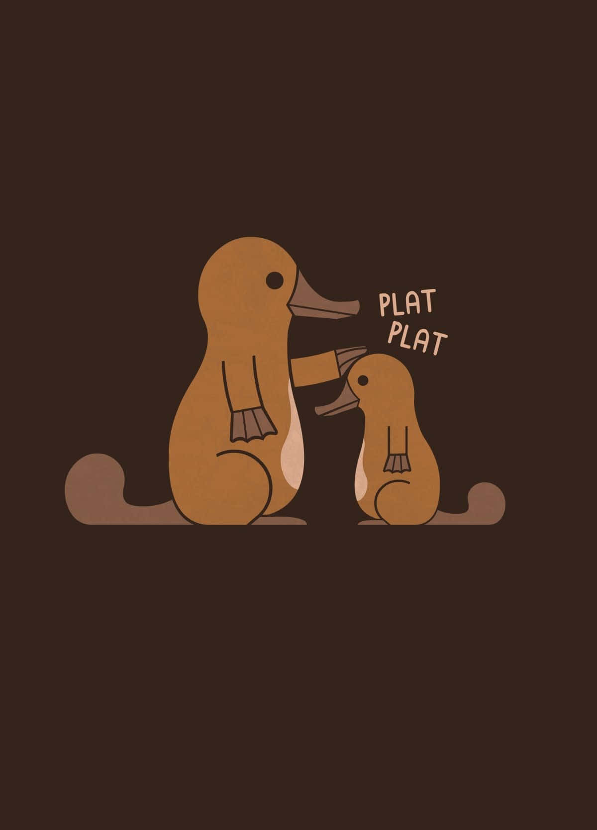 Platypus Family Cartoon Wallpaper