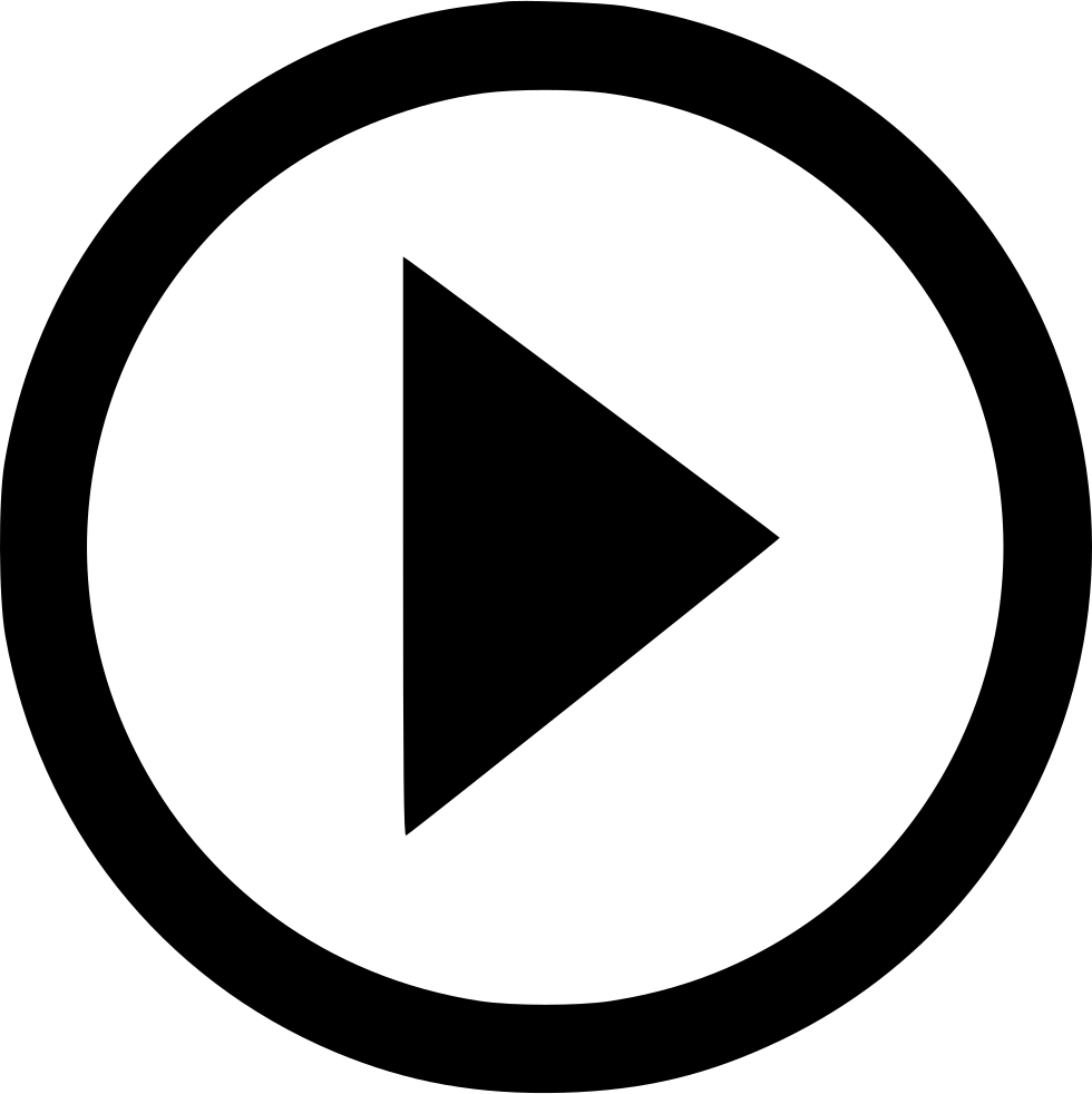 Play Button Icon Blackand White PNG