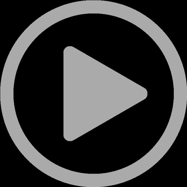 Play Button Icon Blackand White PNG