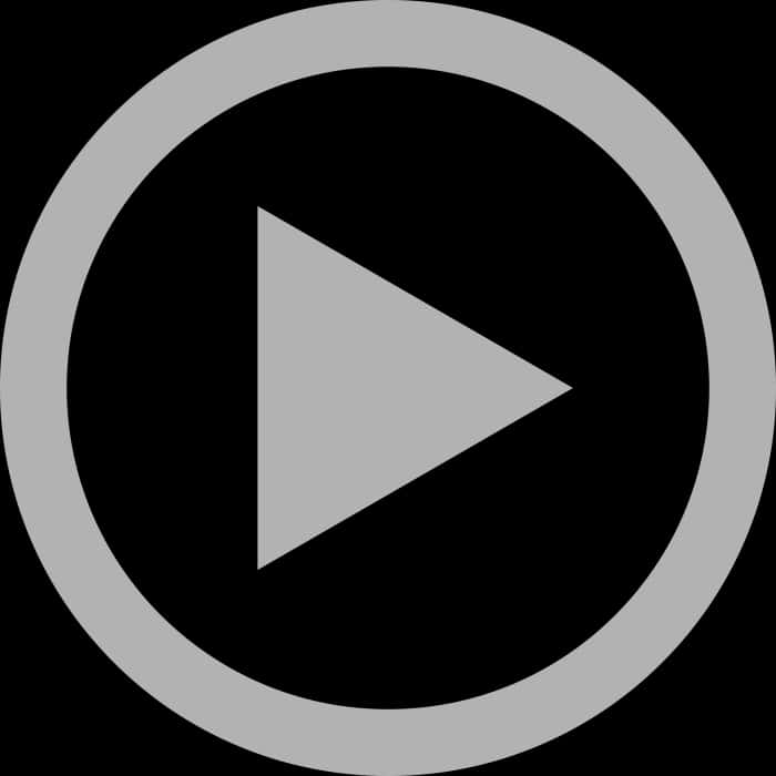 Play Button Icon Blackand White PNG