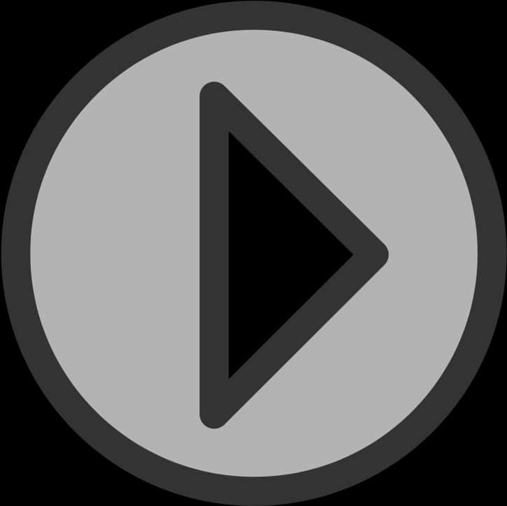 Play Button Icon Gray Background PNG