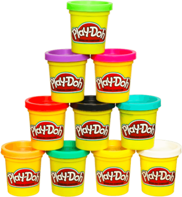 Play Doh Containers Stacked PNG