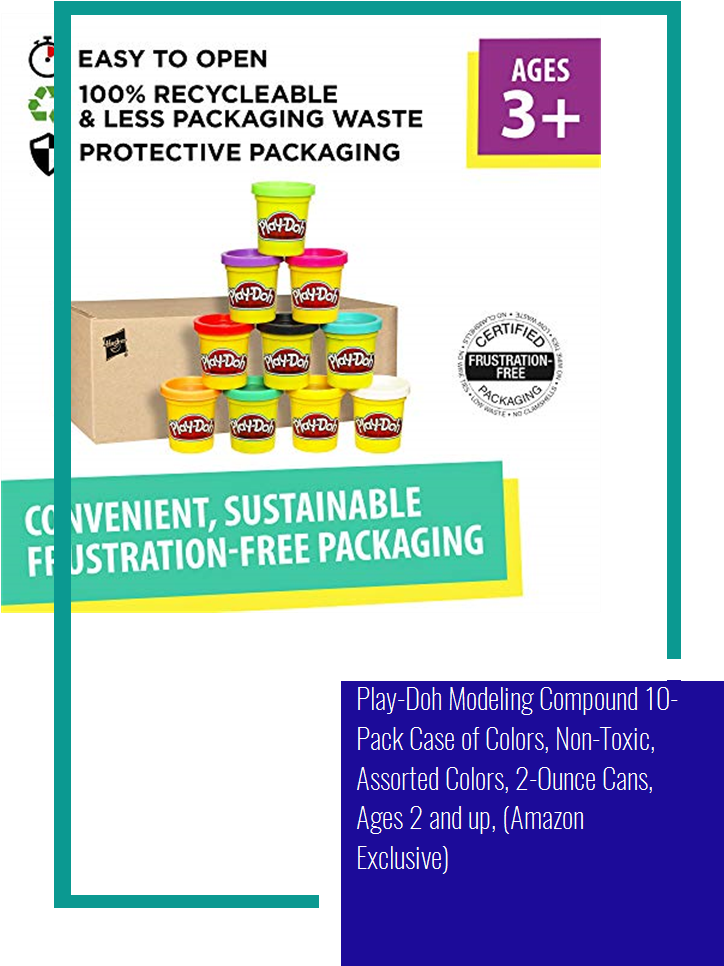 Play Doh10 Pack Case Colors Eco Friendly Packaging PNG