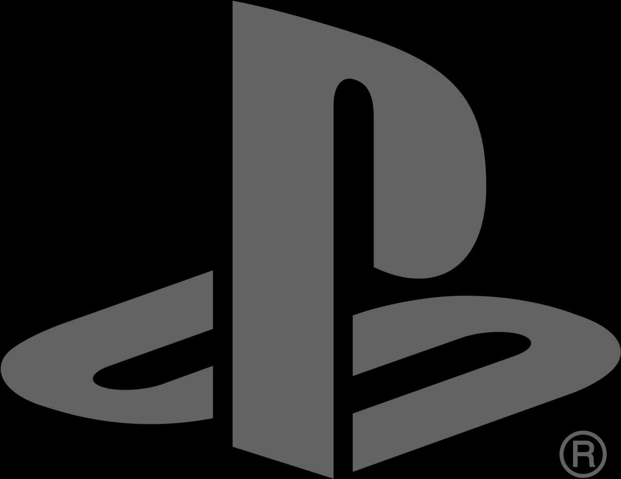 Play Station Logo Blackand White PNG