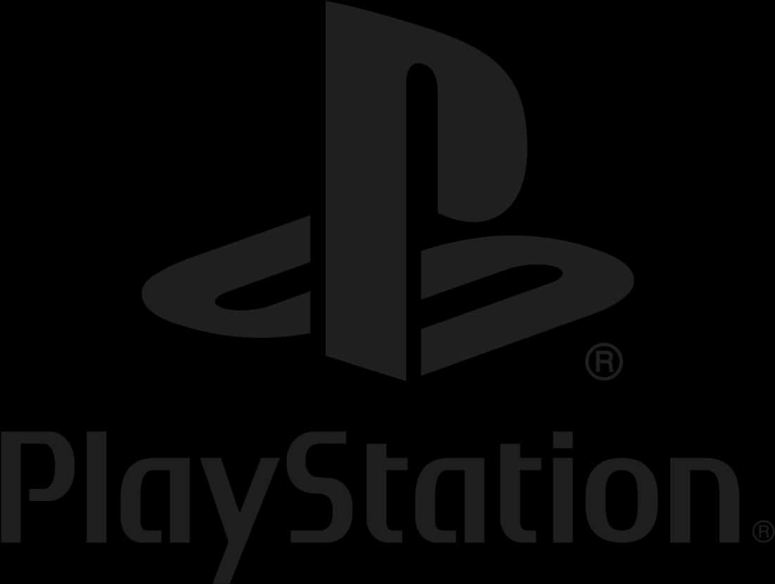 Play Station Logo Blackand White PNG
