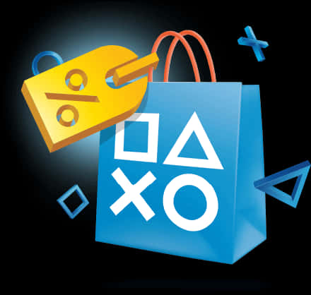 Play Station Shopping Bagand Icons PNG
