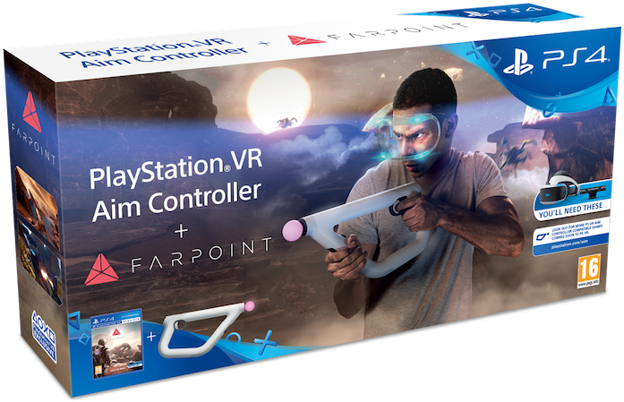 Play Station V R Aim Controller Farpoint Bundle Box PNG