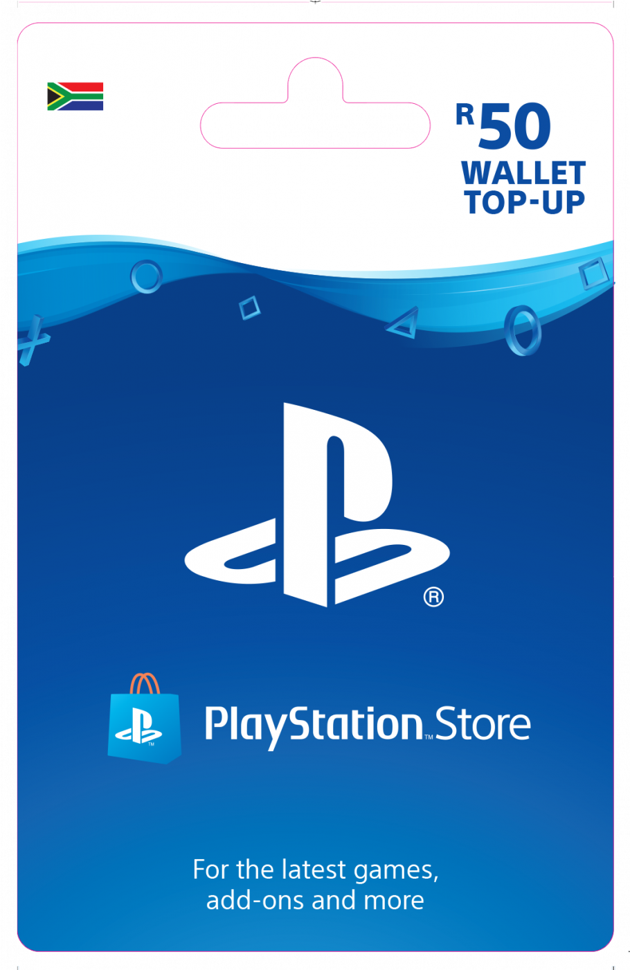 Play Station Wallet Top Up Card R50 PNG