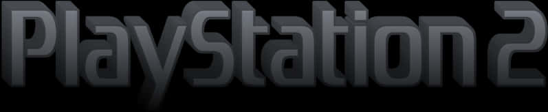 Play Station2 Logo Black Background PNG