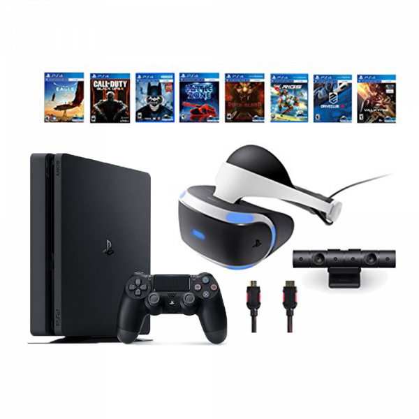 Play Station4and V R Gaming Setup PNG