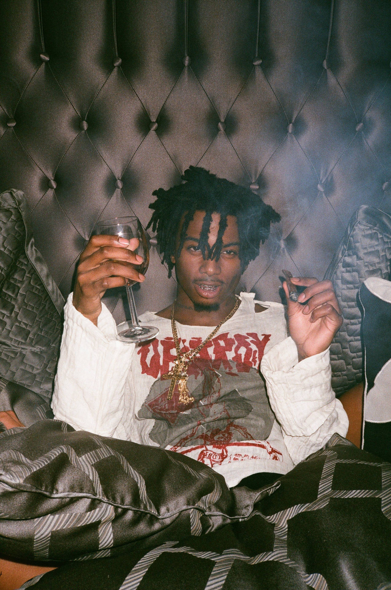 Playboi Carti In Bed Background