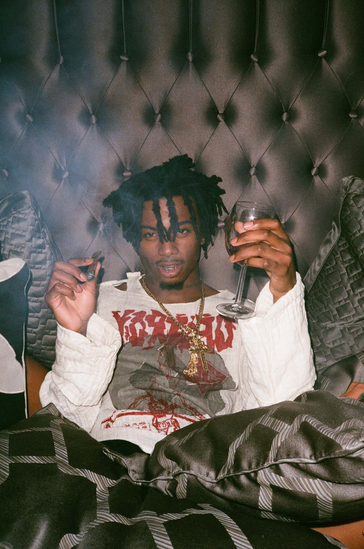 Download Playboi Carti: Bringing the Heat to Your iPhone Wallpaper