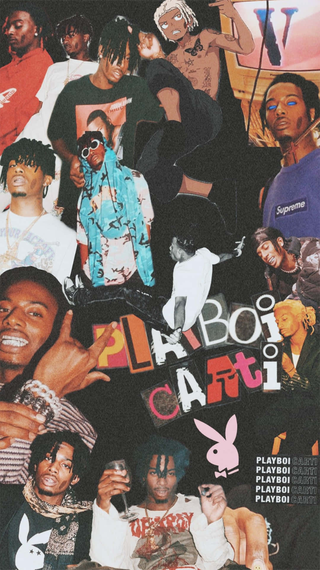 "Caption: Step up your phone game with the Playboi Carti Iphone" Wallpaper