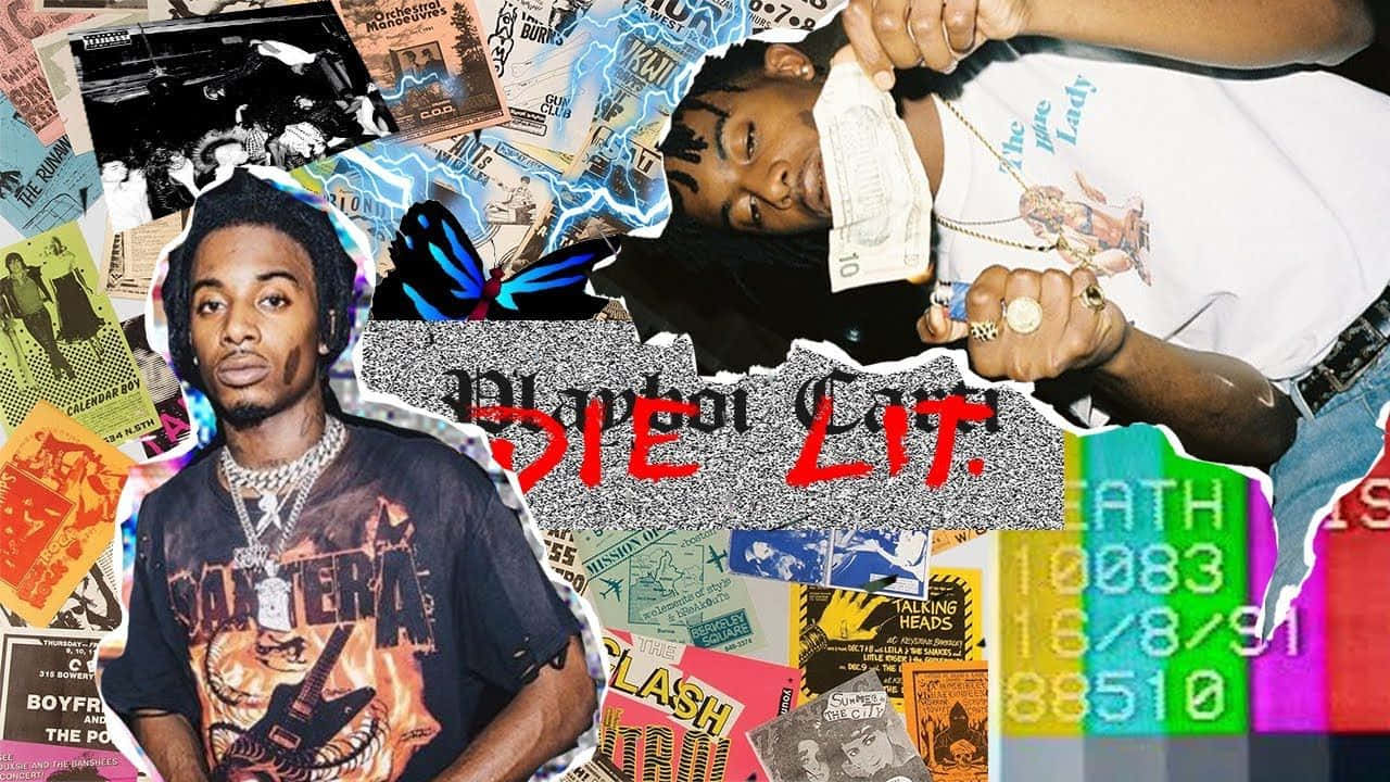 Playboi Carti's dynamic style of artistry stands out on the cover of his newest album "PC". Wallpaper