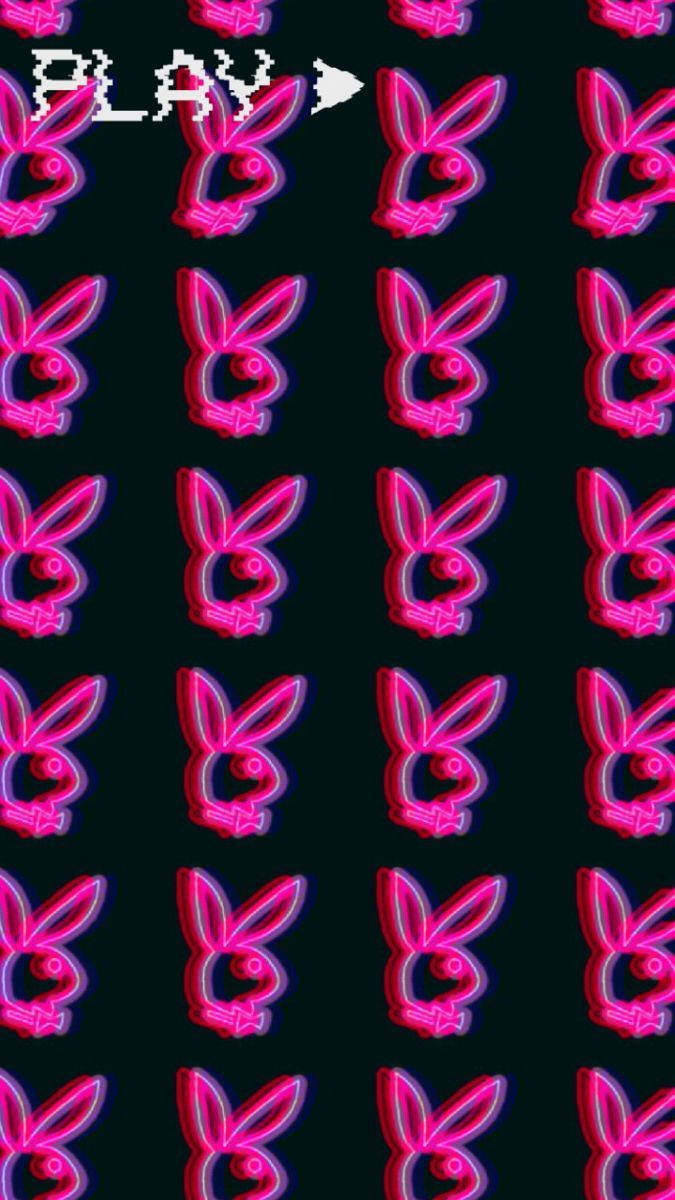Wallpaper: Playboy Æstetisk Pink Logo Tapet Wallpaper