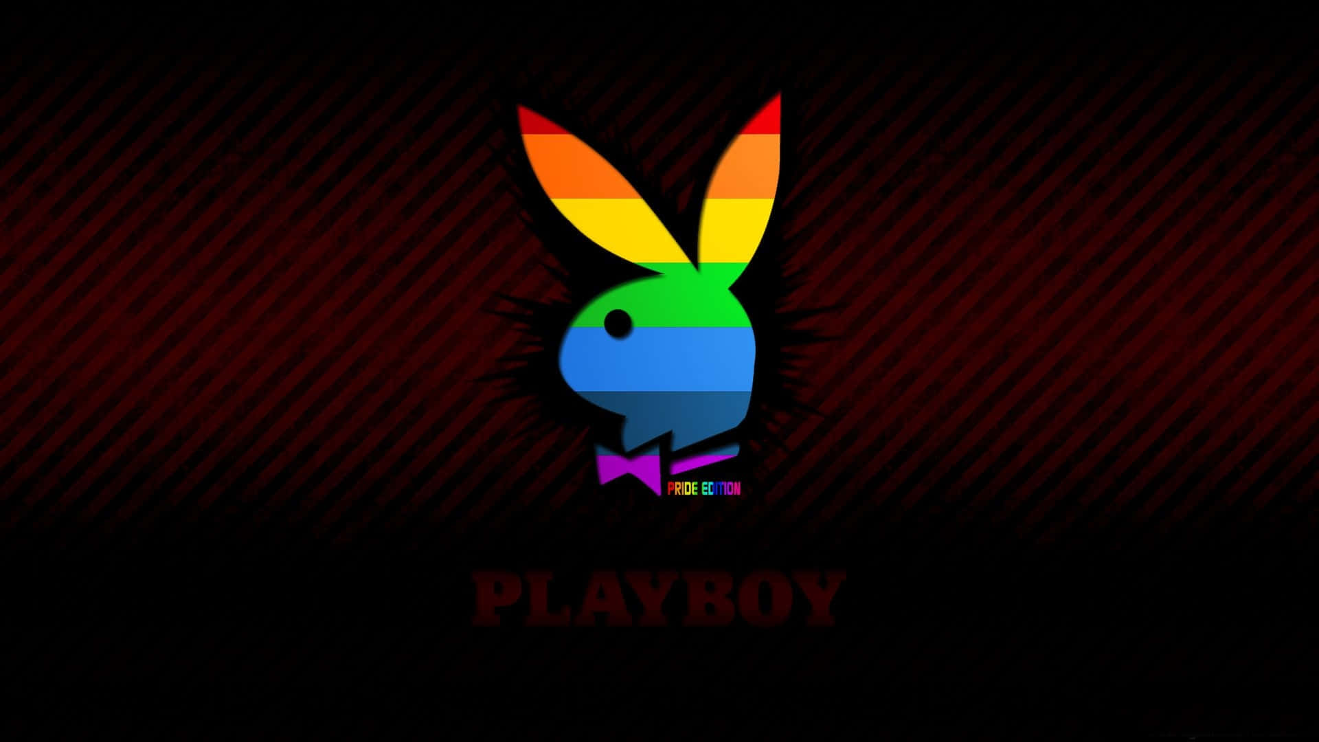 Logodel Coniglio Playboy Su Sfondo Nero