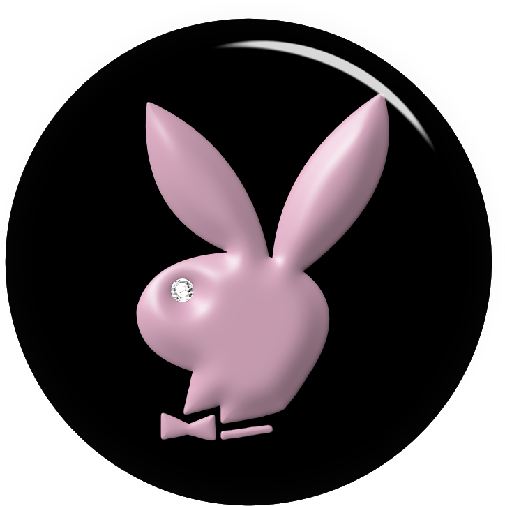 Playboy Bunny Logo Pinkon Black PNG