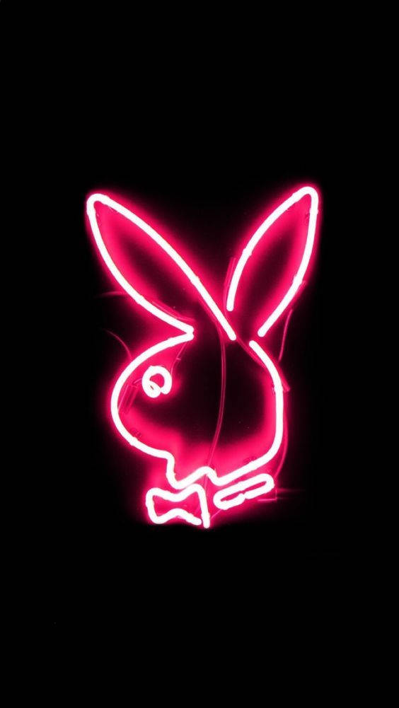 Playboy Neon Pink Light Wallpaper