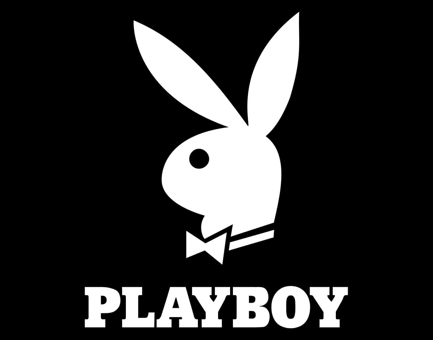 Playboylogotyp På Svart Bakgrund