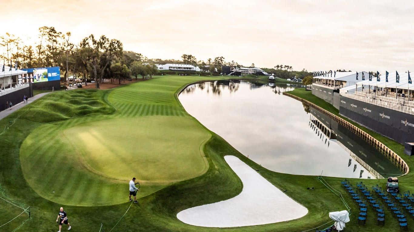 Players Championship Golfkenttä Aamunkoitteessa Taustakuva