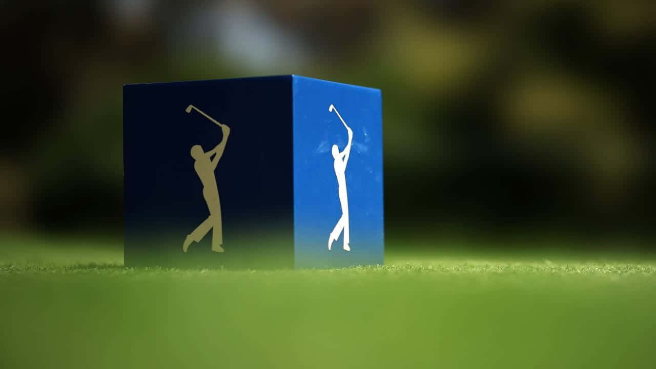 Players Championship Golf Silhouet Kubus Achtergrond