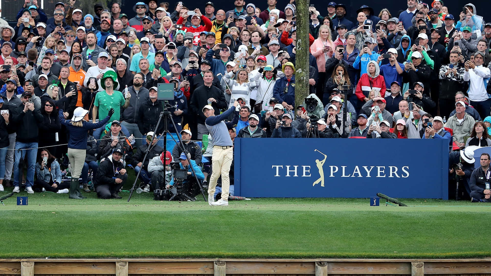 Players Championship Golfspiller Tee Off Bakgrunnsbildet