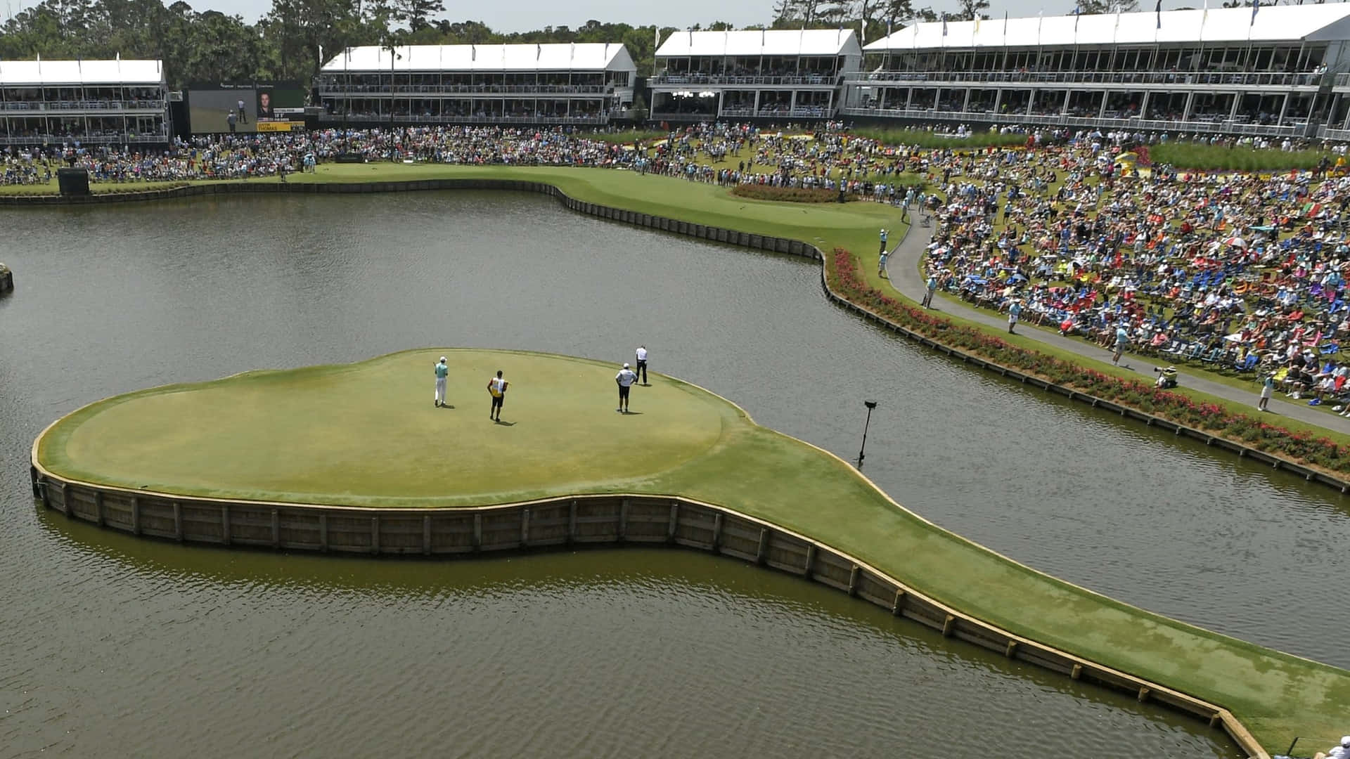 Players Championship Iconische Eiland Green Achtergrond