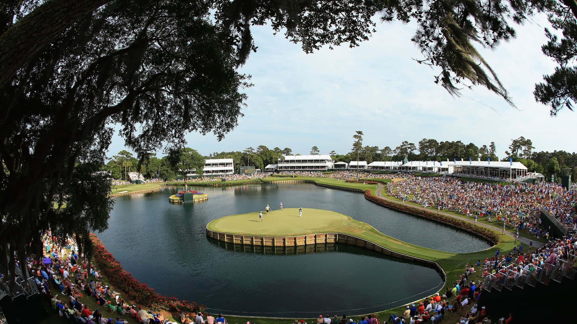 Players Championship Iconische 17e Hole Achtergrond