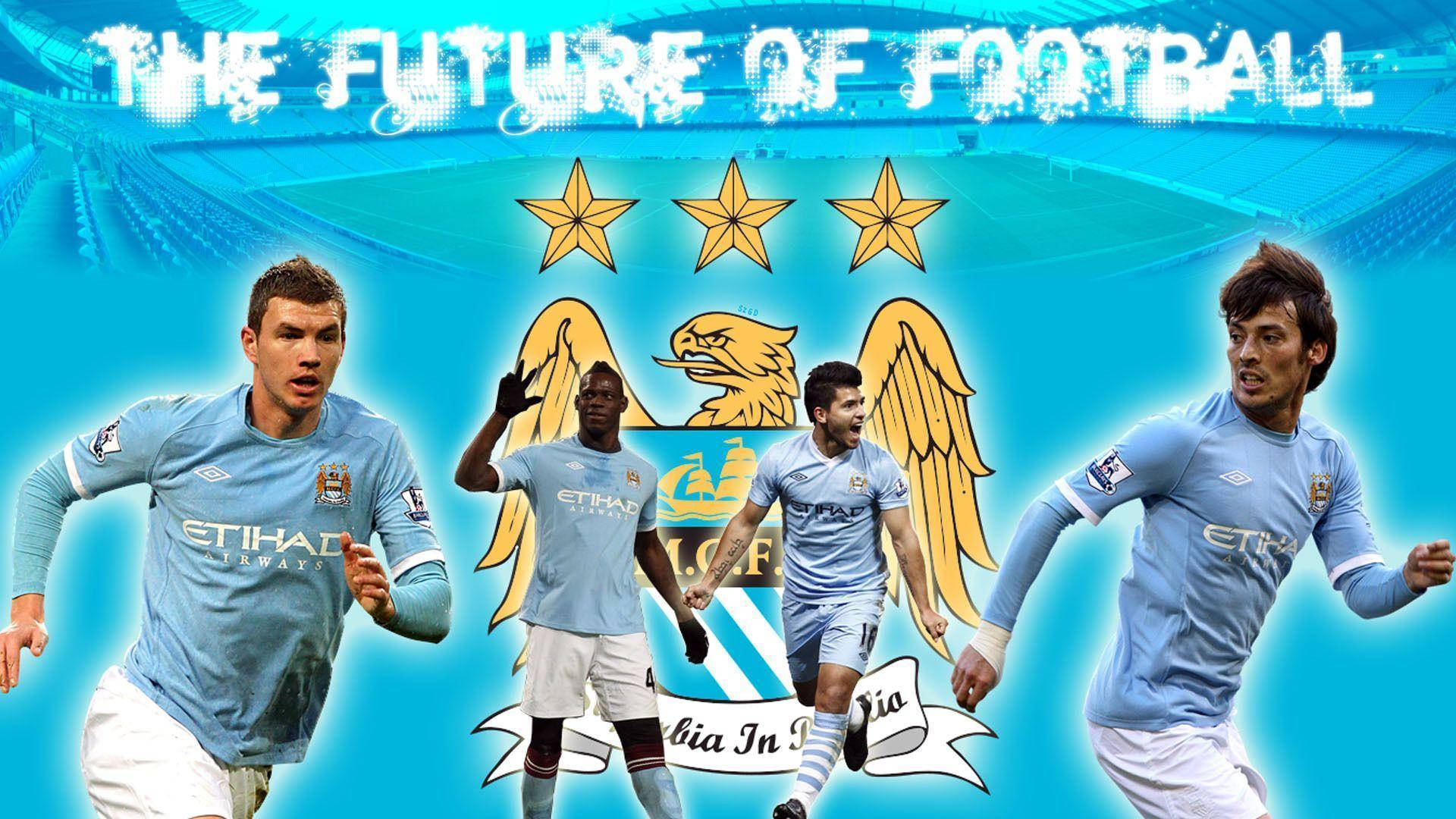 Players From Manchester City Fc Desktop Background