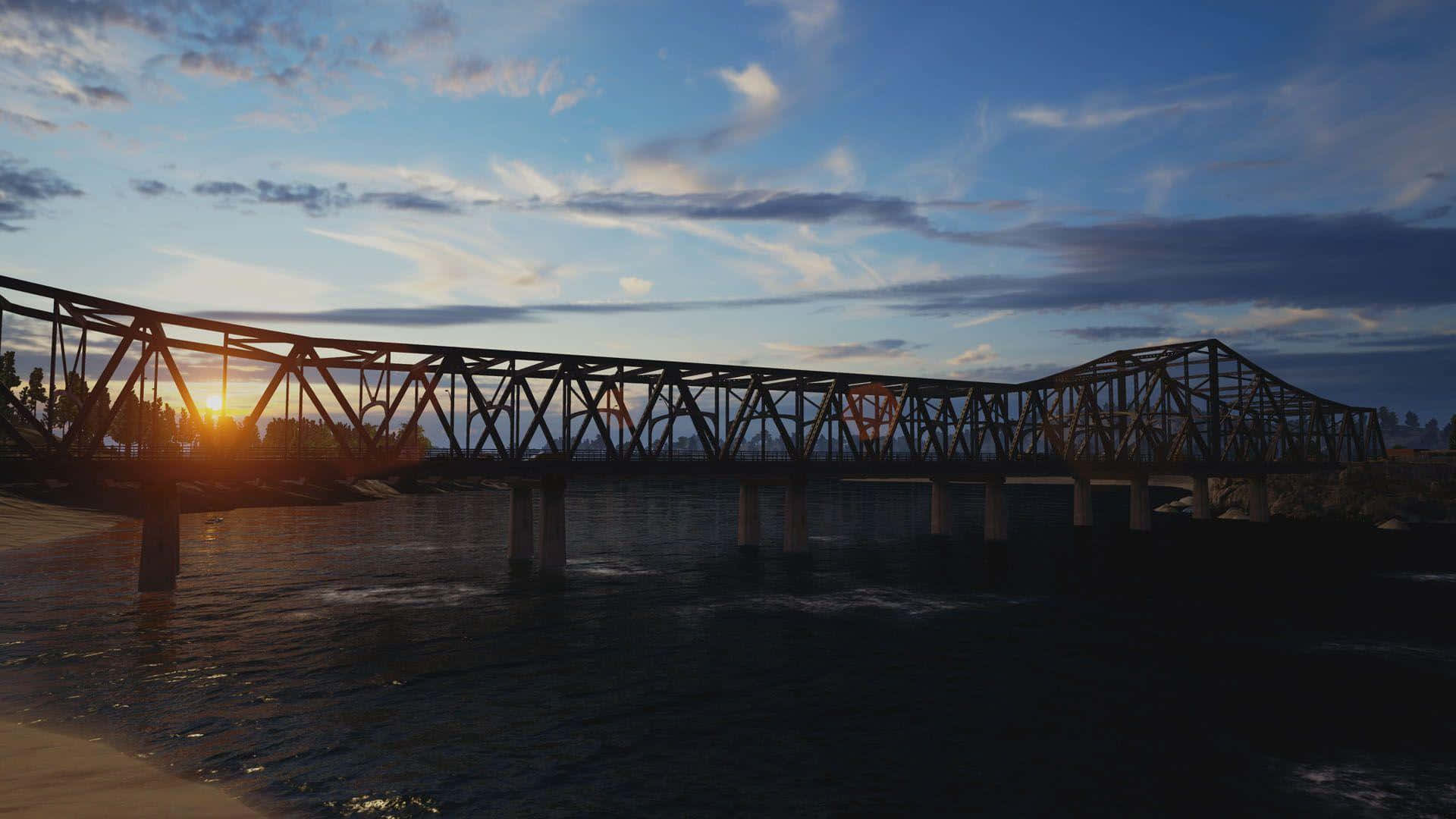 Einebrücke Über Einen Fluss Wallpaper
