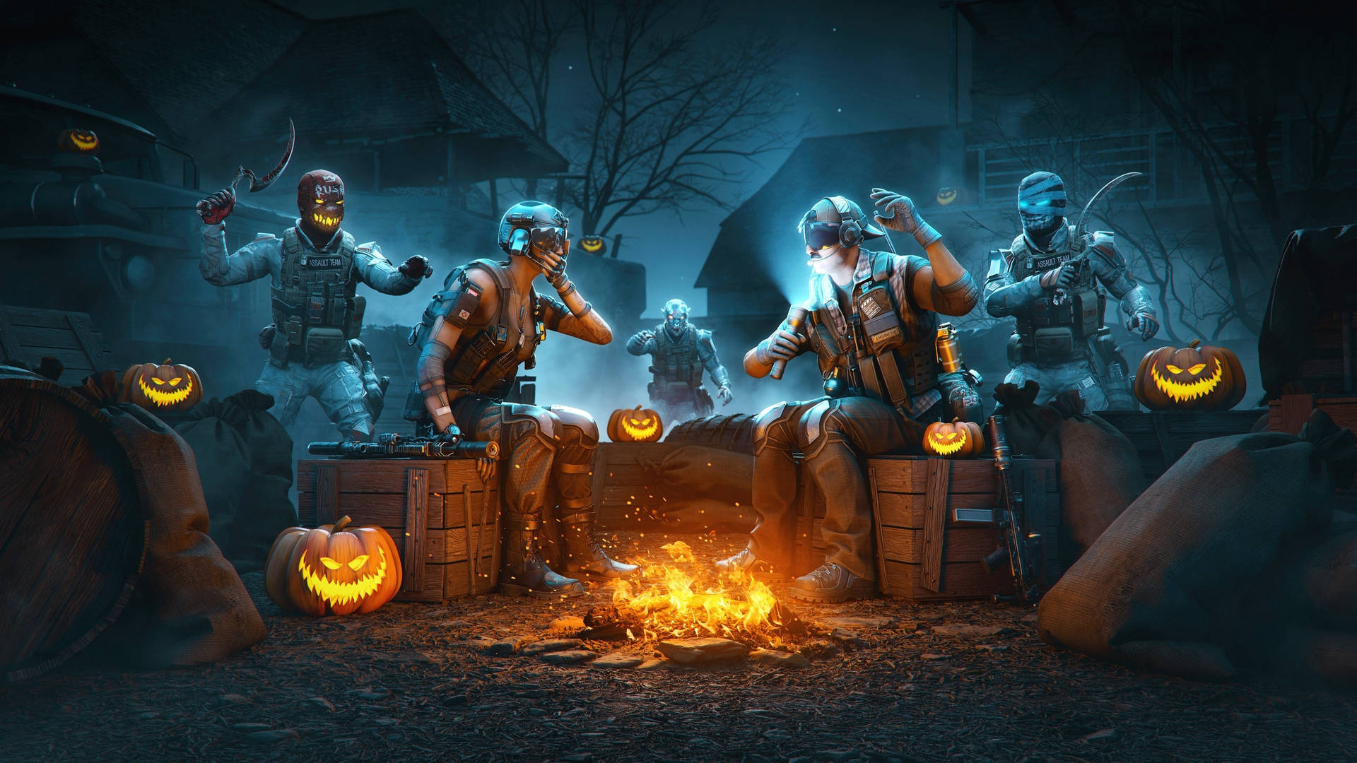Players Around A Campfire Playerunknowns Battlegrounds 4K Wallpaper