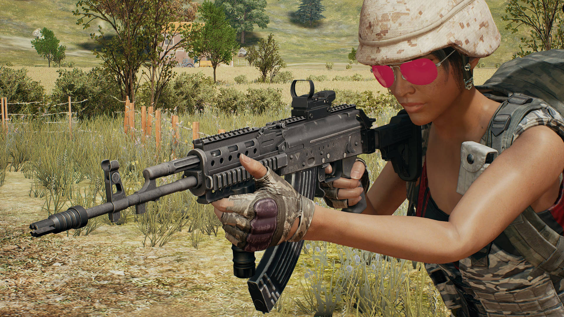 Pink Sunglasses Playerunknowns Battlegrounds 4K Wallpaper