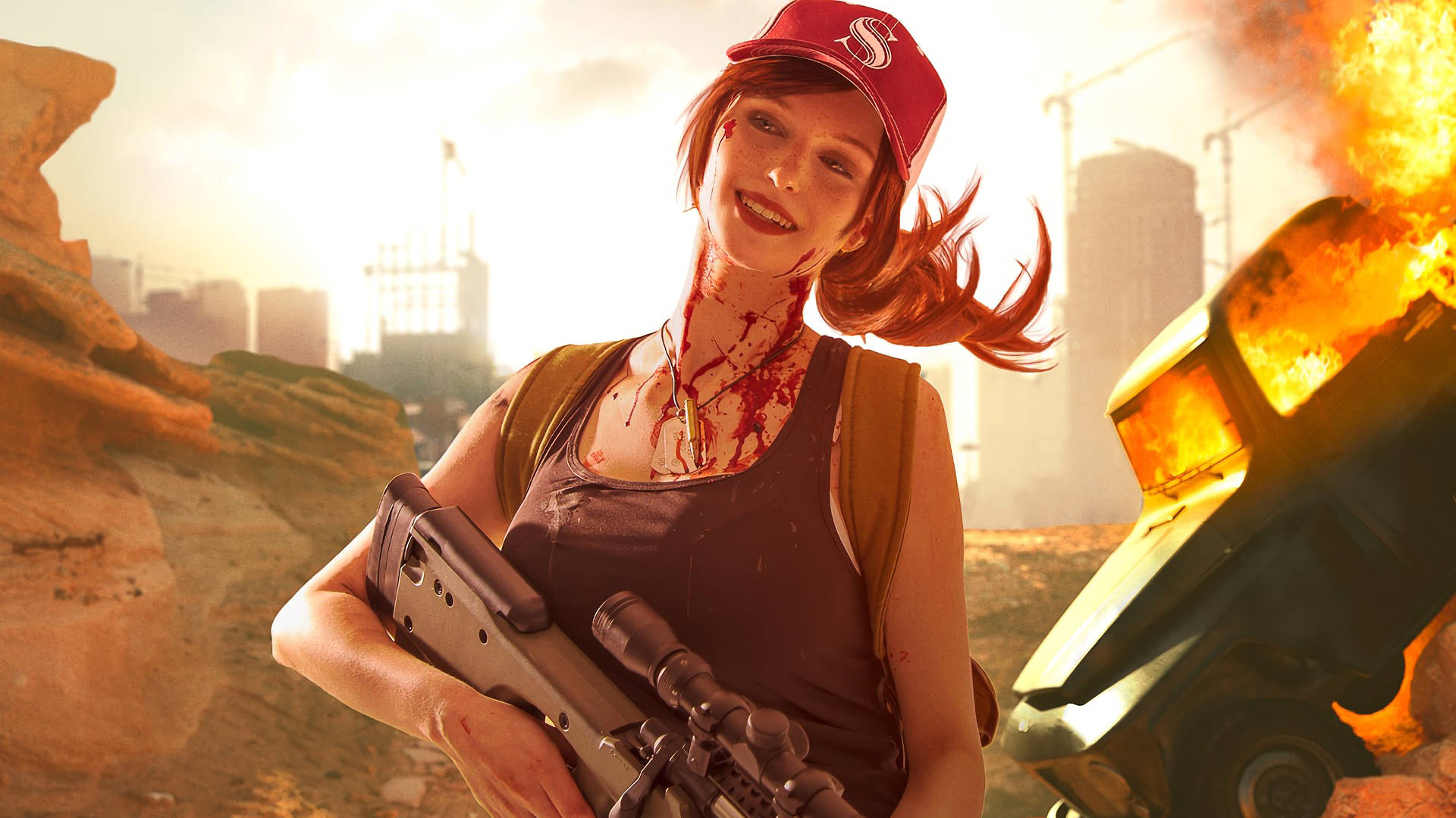 Spillerukendtes Slagmarker 4k Kvindelig Sniper Karakter Tapet Wallpaper